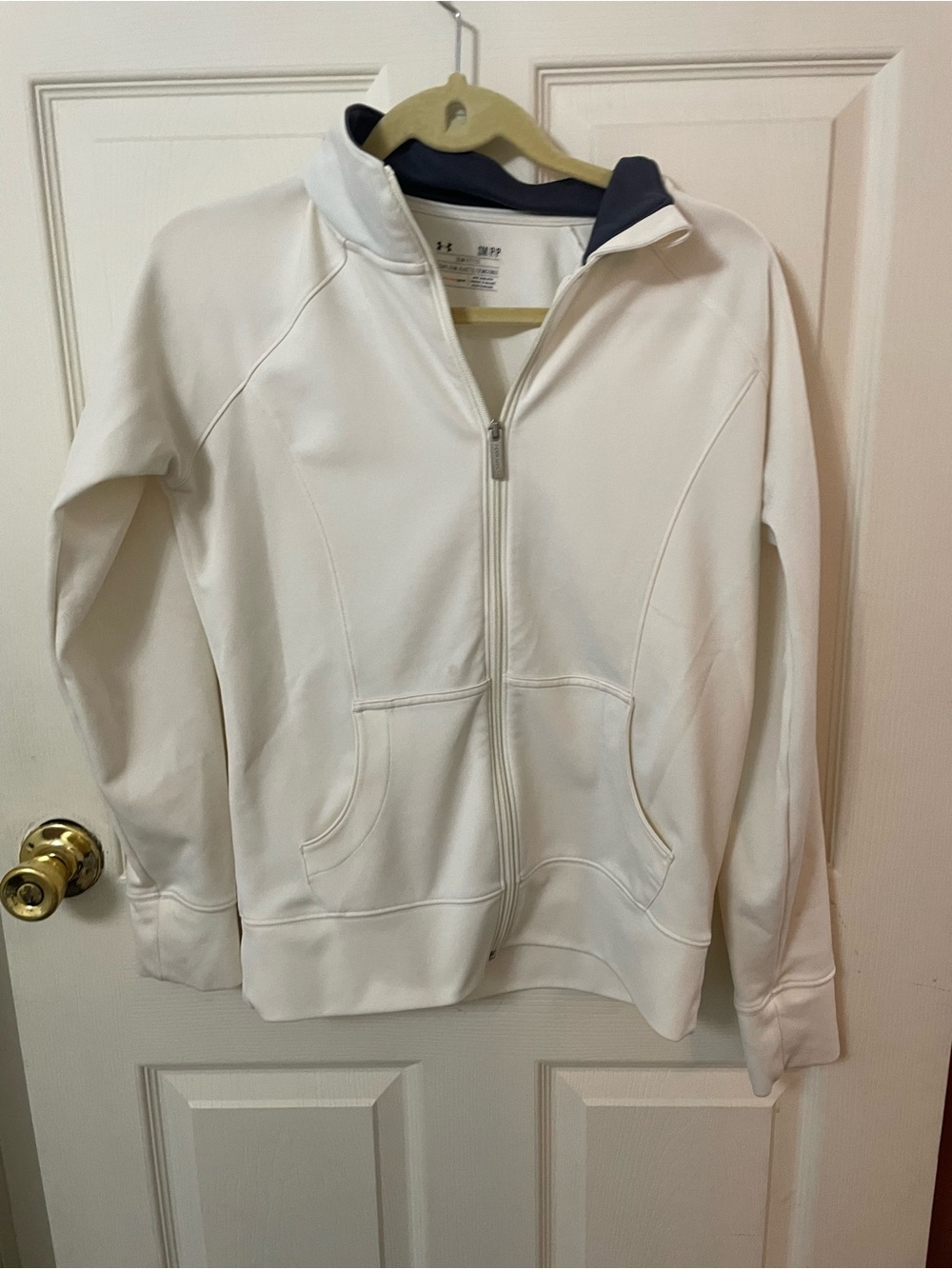 Under Armour White Full-Zip Athletic Jacket